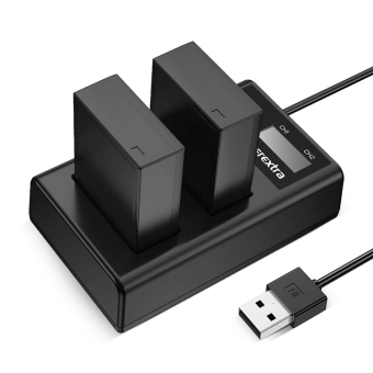 Аккумулятор Powerextra для Fuji NP-W126 2шт + зарядное устройство FJ-NPW126LCD-B