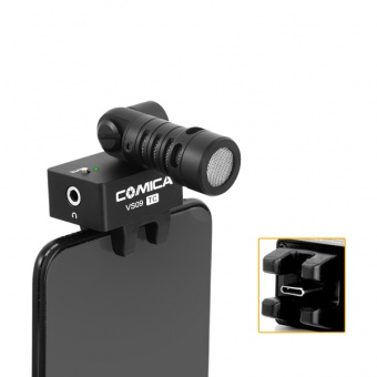 Микрофон COMICA CVM-VS09 TC кардиоида для смартфонов с USB Type-C