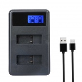 Двойное USB зарядное устройство для аккумулятора GoPro AHDBT-501
