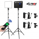 Видеосвет Viltrox VL-200T 30W Bicolor комплект 2шт + стойки