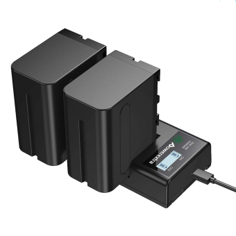 Комплект: 2 аккумулятора Powerextra NP-F970 + зарядное устройство